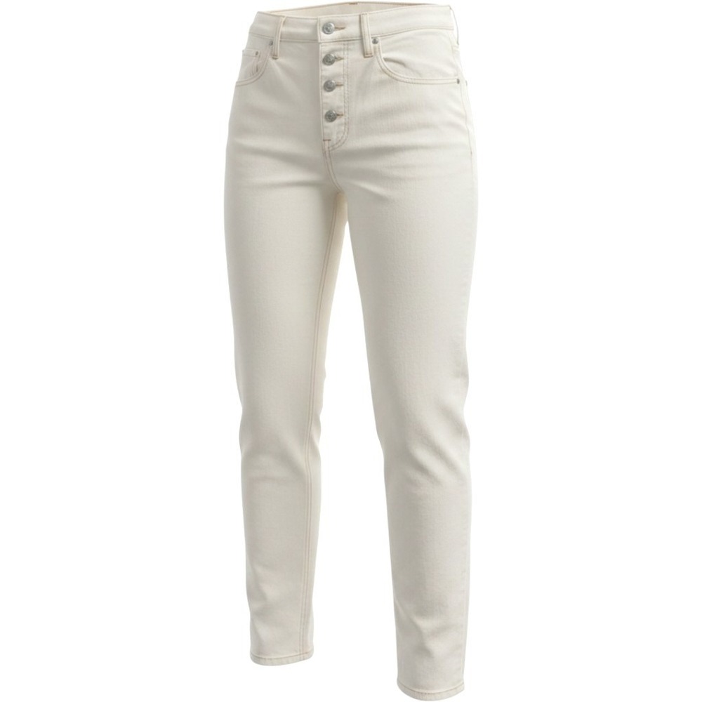 Isabel Marant Etoile Belden Off White FR 34 US 2 Trouser Denim High Rise Button